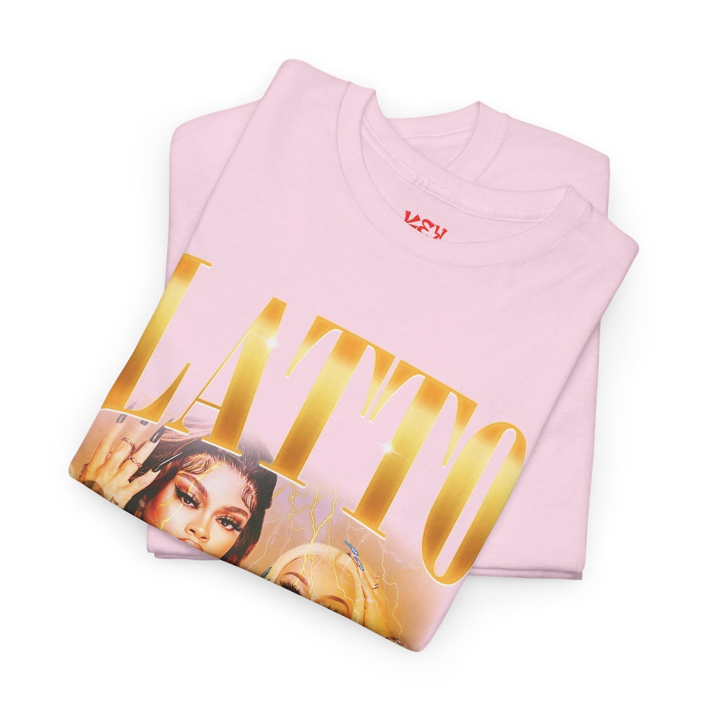 Latto Graphic Tee — 'LATTO' Gold Portrait Band T-Shirt