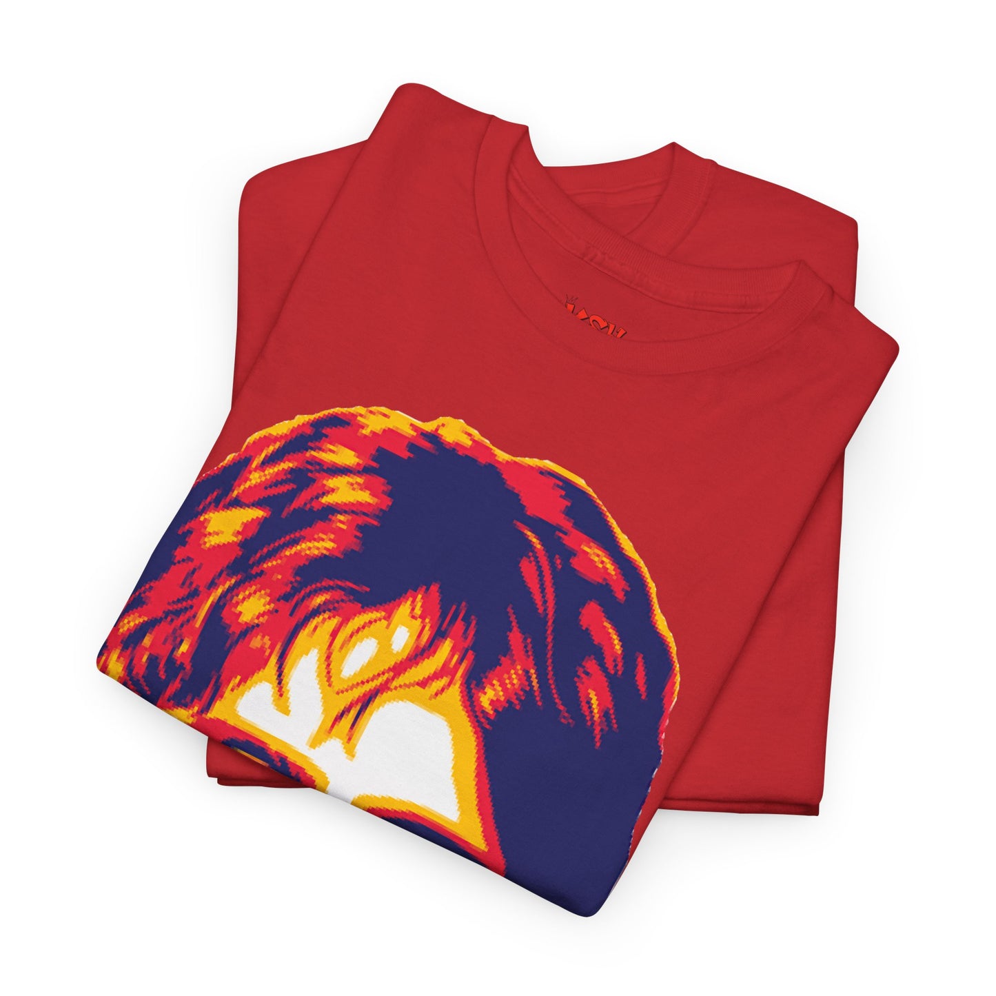 John Graphic Portrait Tee — Retro Psychedelic Face Design