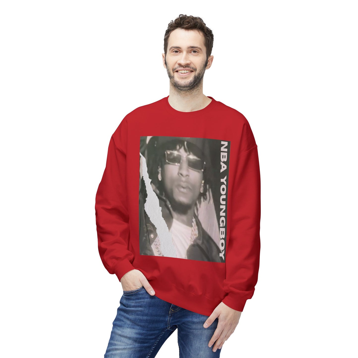 YOUNGBOY Vintage Photo Crewneck Sweatshirt — Keywear custom Graphic
