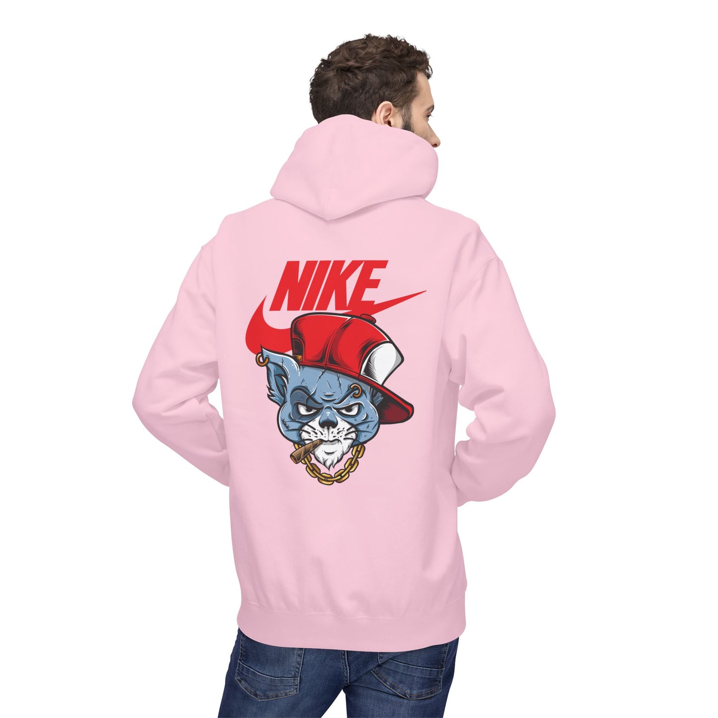 'Nike' Urban Cat Graphic Pullover