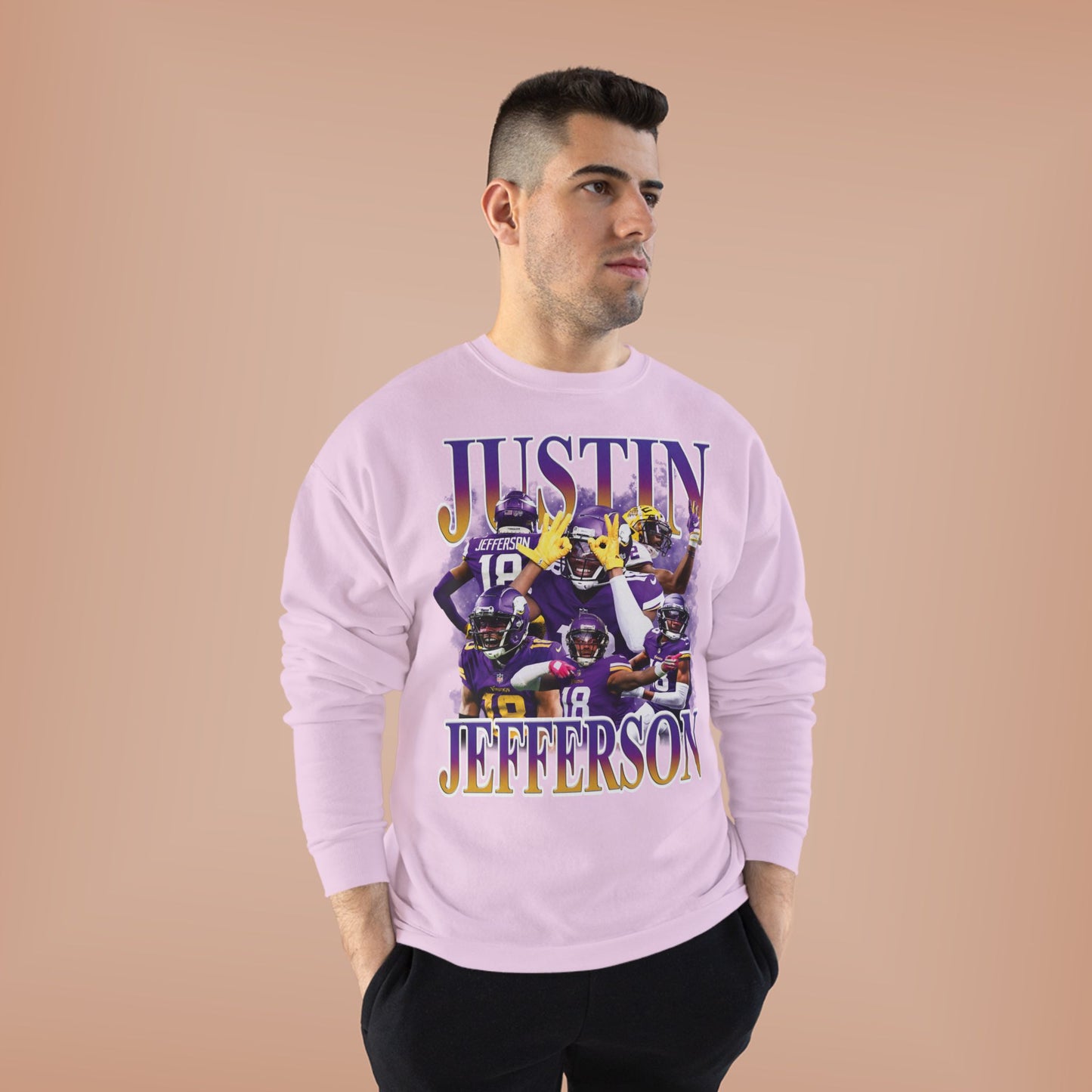 Justin Jefferson Design Crewneck Sweatshirt