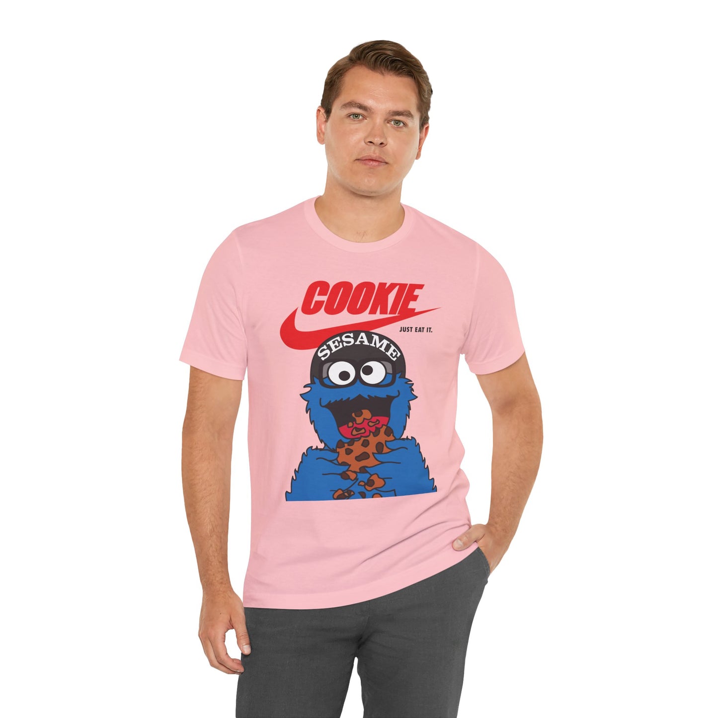 Cookie Monster Graphic Tee — "Cookie" Logo & Bite-Ready Sesame Design