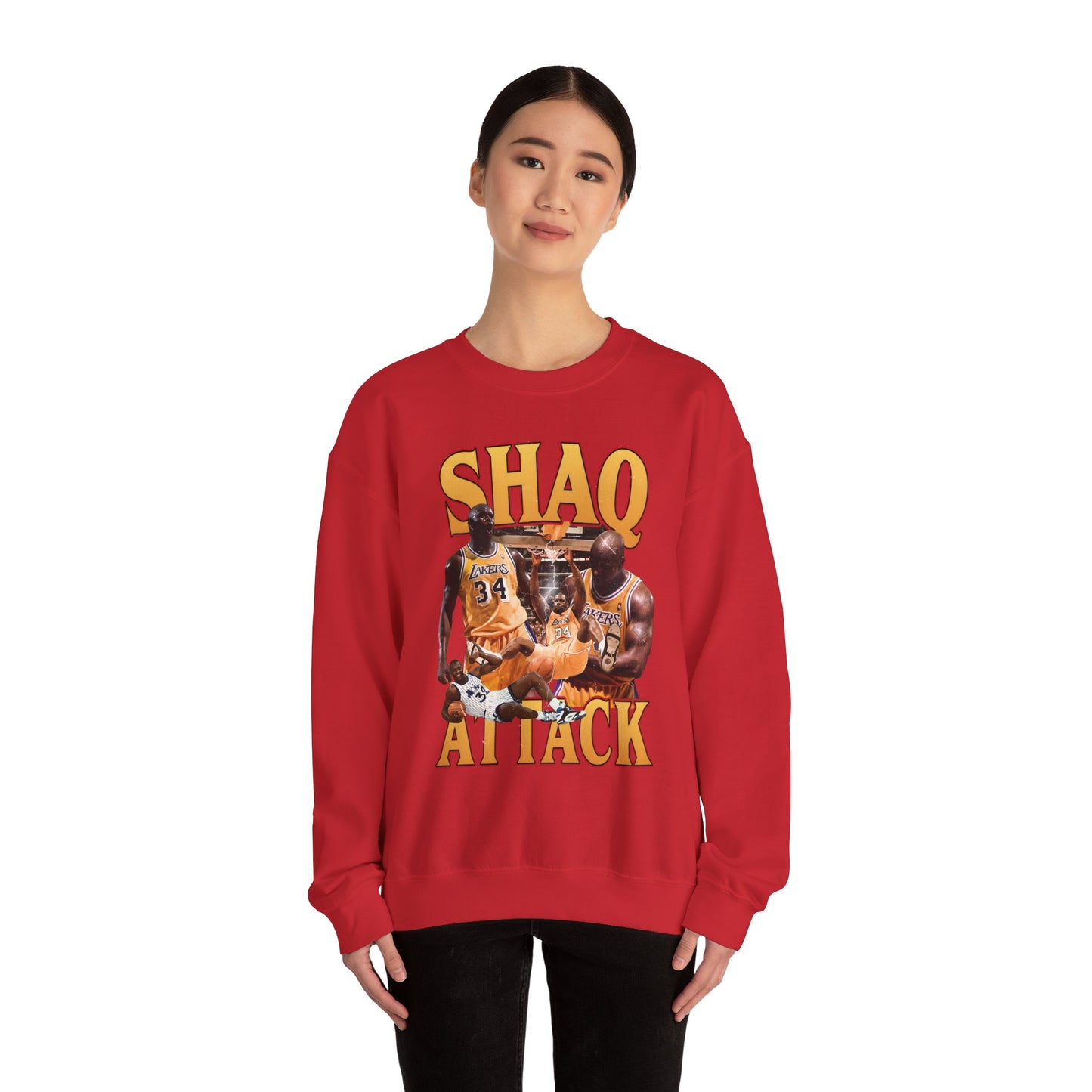 Shaq Attack Crewneck Sweatshirt, Basketball Apparel, Unisex Streetwear, Sports Fan Gift, Cozy Layering Essentials