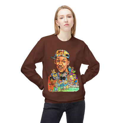 Retro ’90s Cartoon Portrait Crewneck Sweatshirt