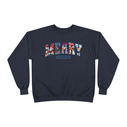 Merry Christmas Crewneck Sweatshirt — Festive Holiday Graphic Pullover