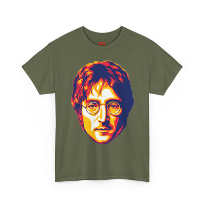 John Graphic Portrait Tee — Retro Psychedelic Face Design