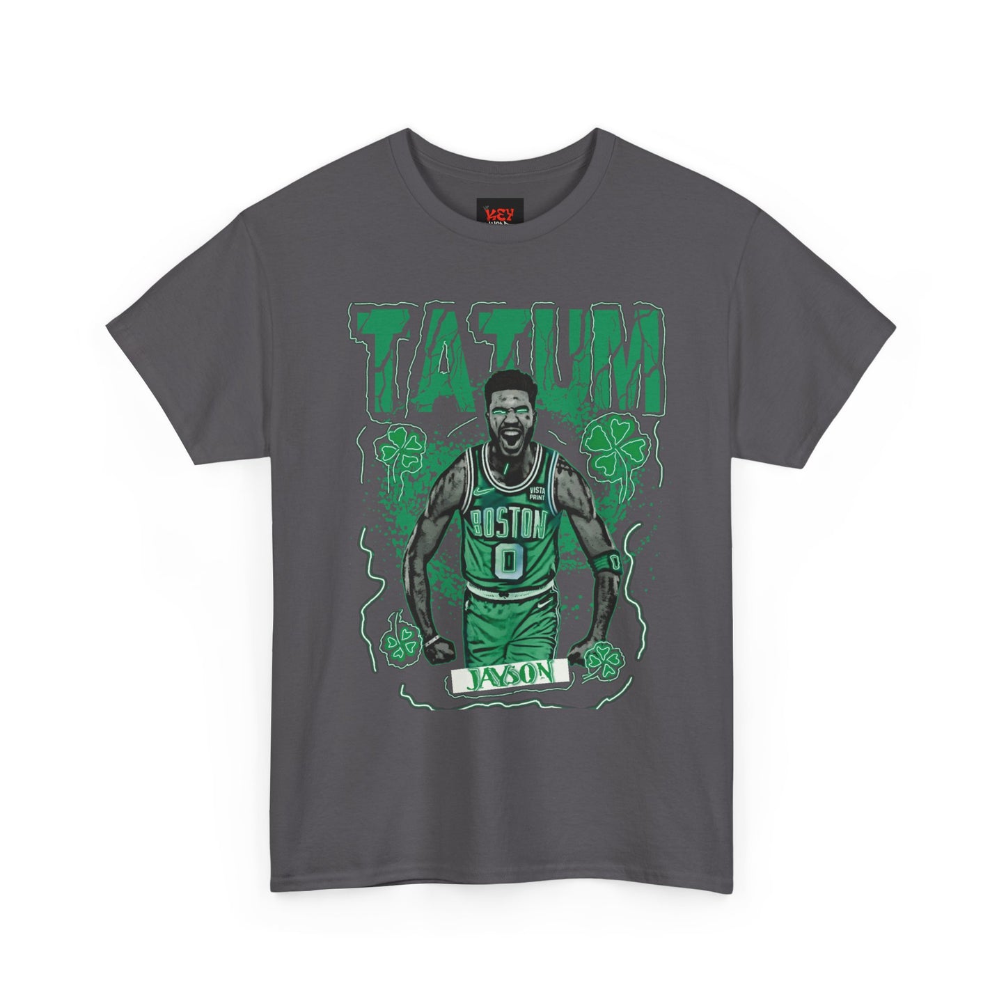 JT Boston Celtics Unisex Heavy Cotton Tee - Tatum Graphic Shirt, Sports Apparel, Basketball Fan Gear, Gift for Celtics Fans, Casual Wear