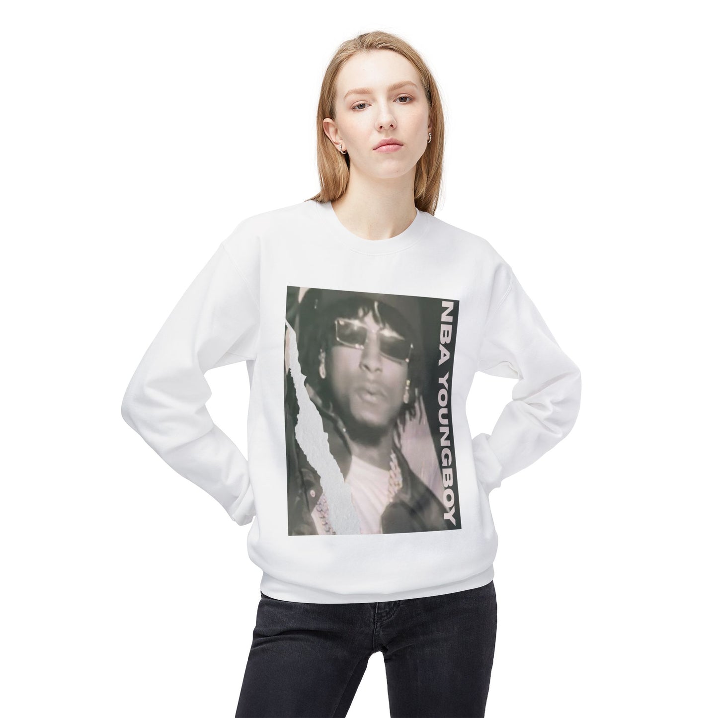 YOUNGBOY Vintage Photo Crewneck Sweatshirt — Keywear custom Graphic