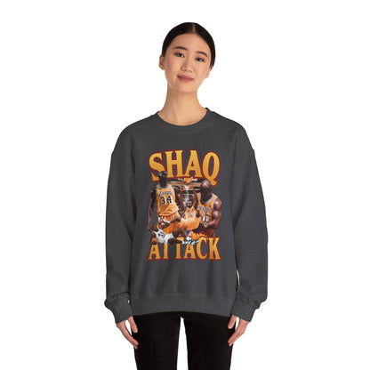 Shaq Attack Crewneck Sweatshirt, Basketball Apparel, Unisex Streetwear, Sports Fan Gift, Cozy Layering Essentials