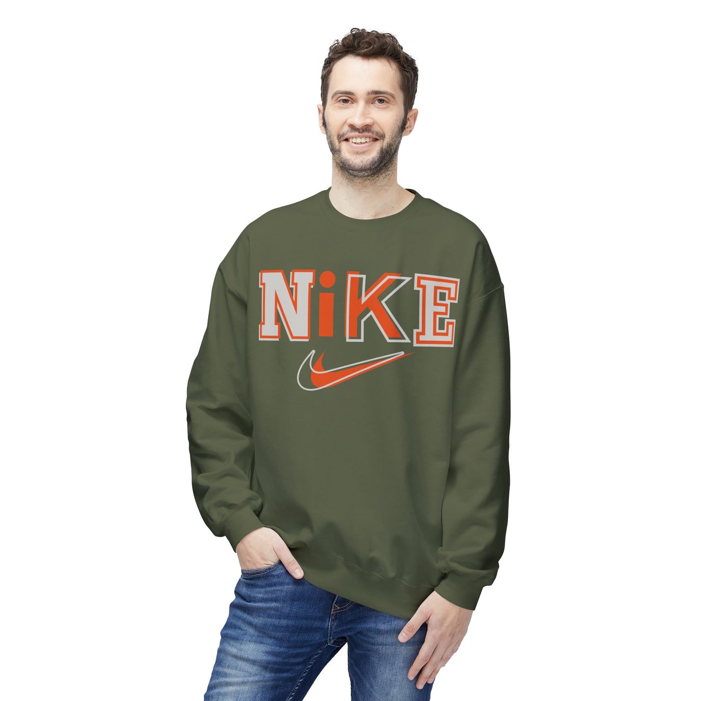 'NIKE' Retro Crewneck