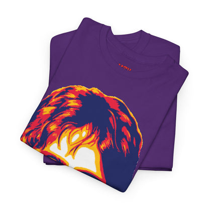 John Graphic Portrait Tee — Retro Psychedelic Face Design