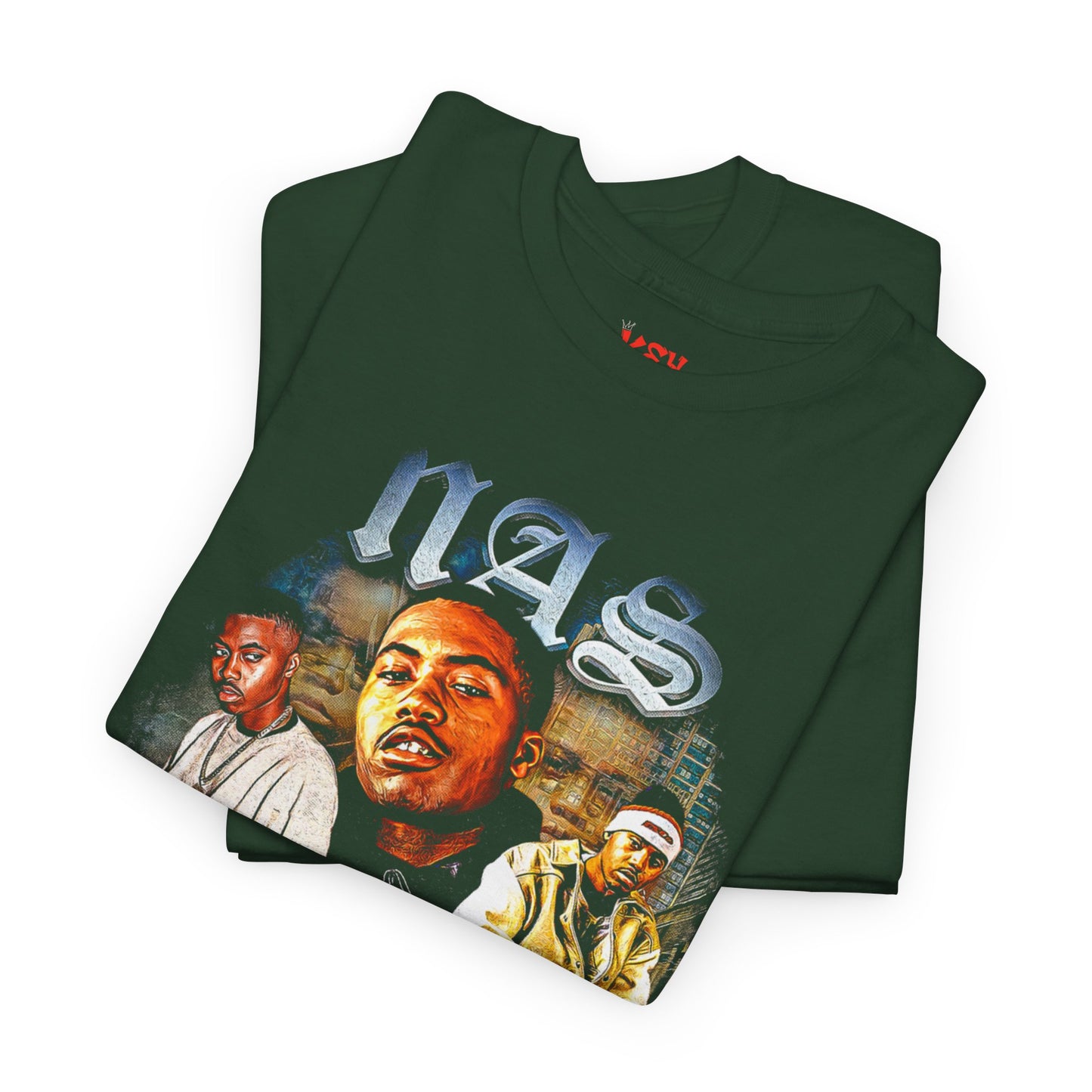 Nas Graphic Tee  Vintage Hip Hop Portrait Collage