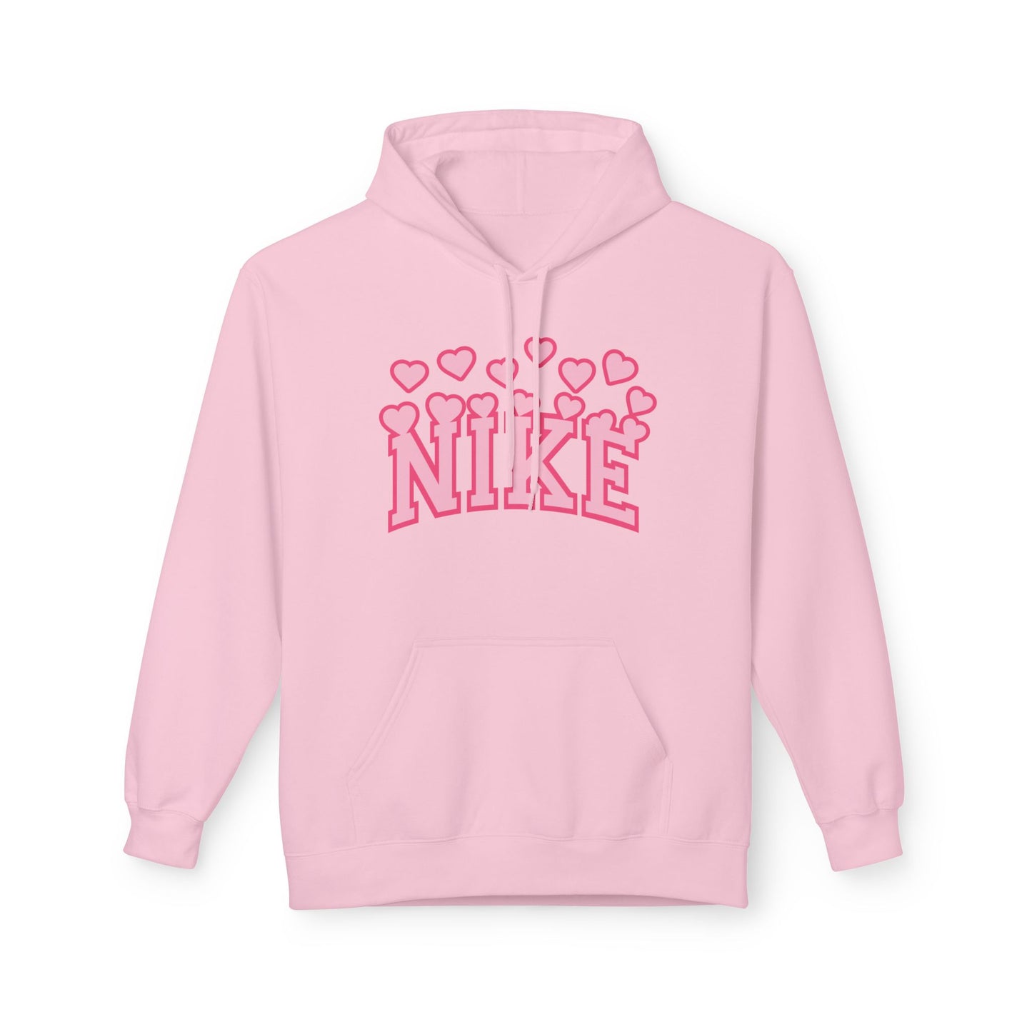 Pink Heart 'Nike' Hoodie — Cute Retro Logo Pullover