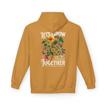 Lets Grow Together Floral Hoodie