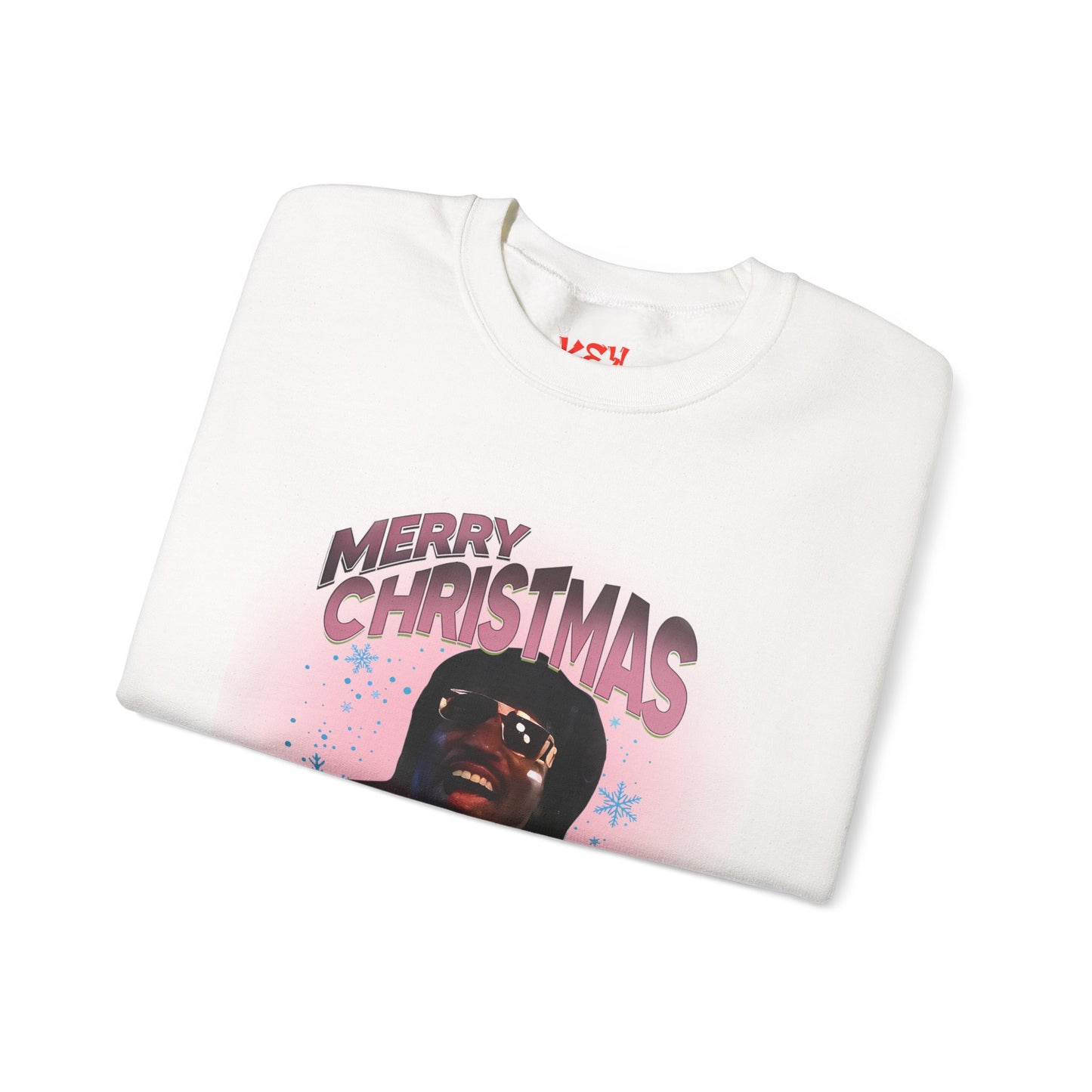 Pinky Christmas Crewneck Sweatshirt — "Merry Christmas Nukka!" Retro Holiday Graphic