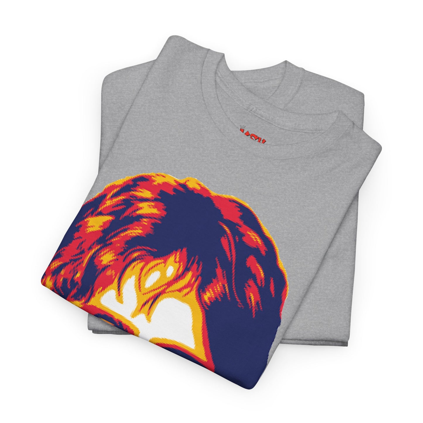 John Graphic Portrait Tee — Retro Psychedelic Face Design