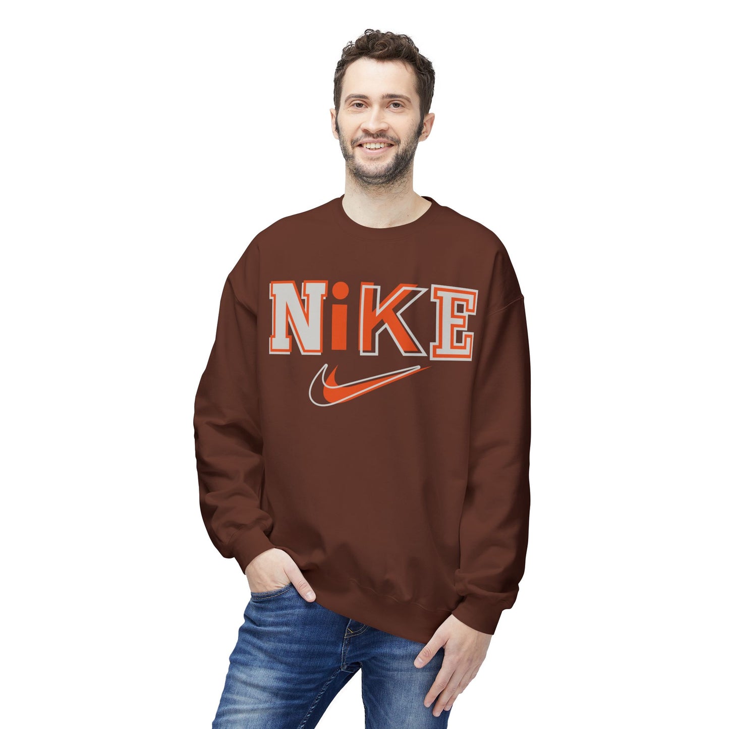 'NIKE' Retro Crewneck