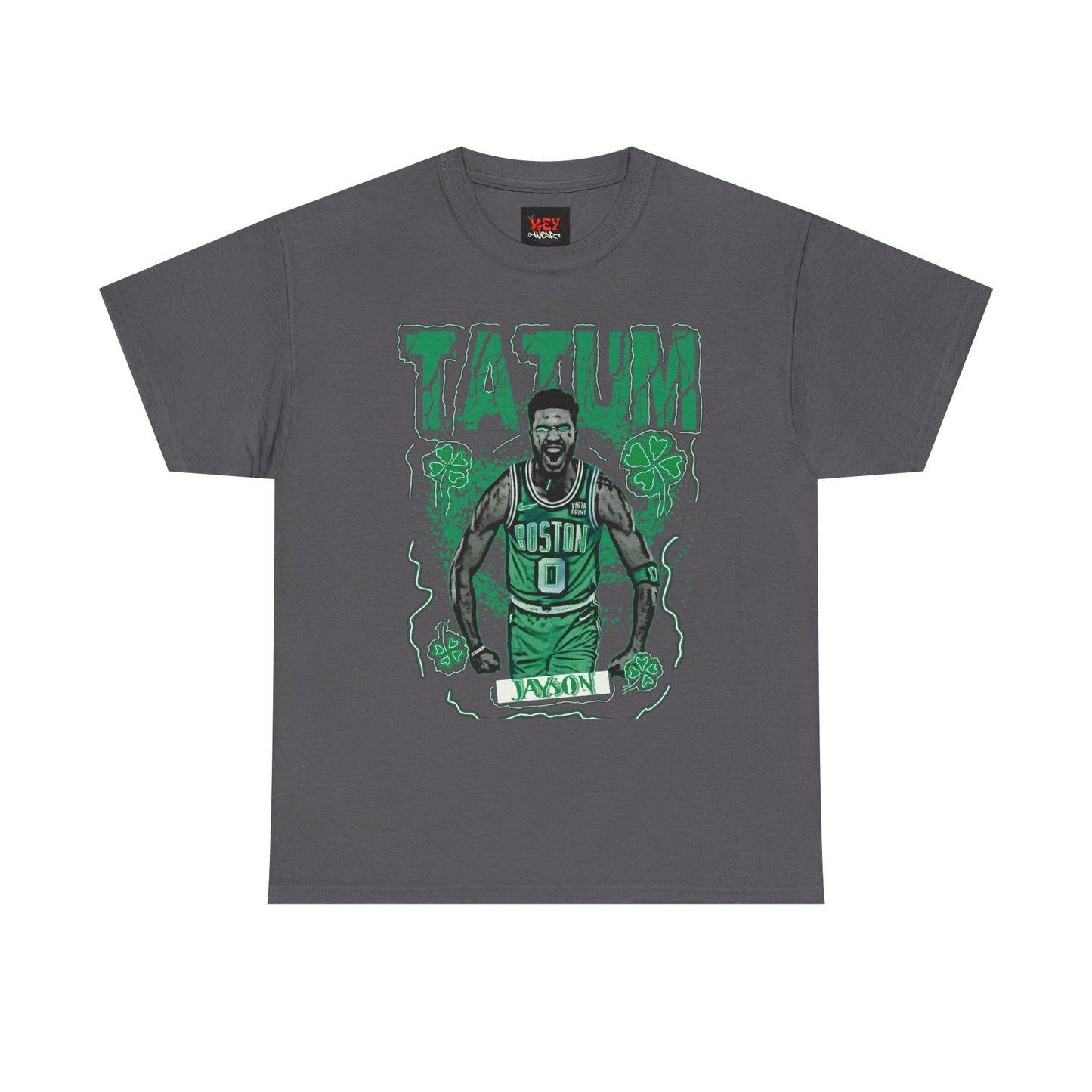JT Boston Celtics Unisex Heavy Cotton Tee - Tatum Graphic Shirt, Sports Apparel, Basketball Fan Gear, Gift for Celtics Fans, Casual Wear
