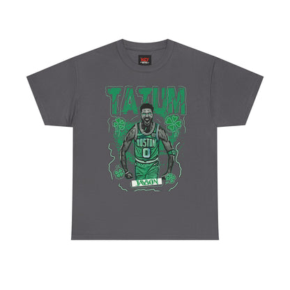 JT Boston Celtics Unisex Heavy Cotton Tee - Tatum Graphic Shirt, Sports Apparel, Basketball Fan Gear, Gift for Celtics Fans, Casual Wear