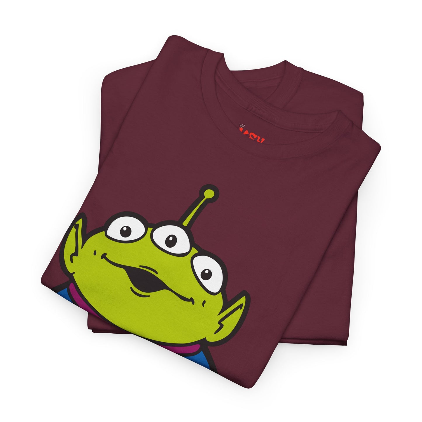 Pizza Planet Alien Graphic Tee — Retro Cartoon Pizza Logo T-Shirt