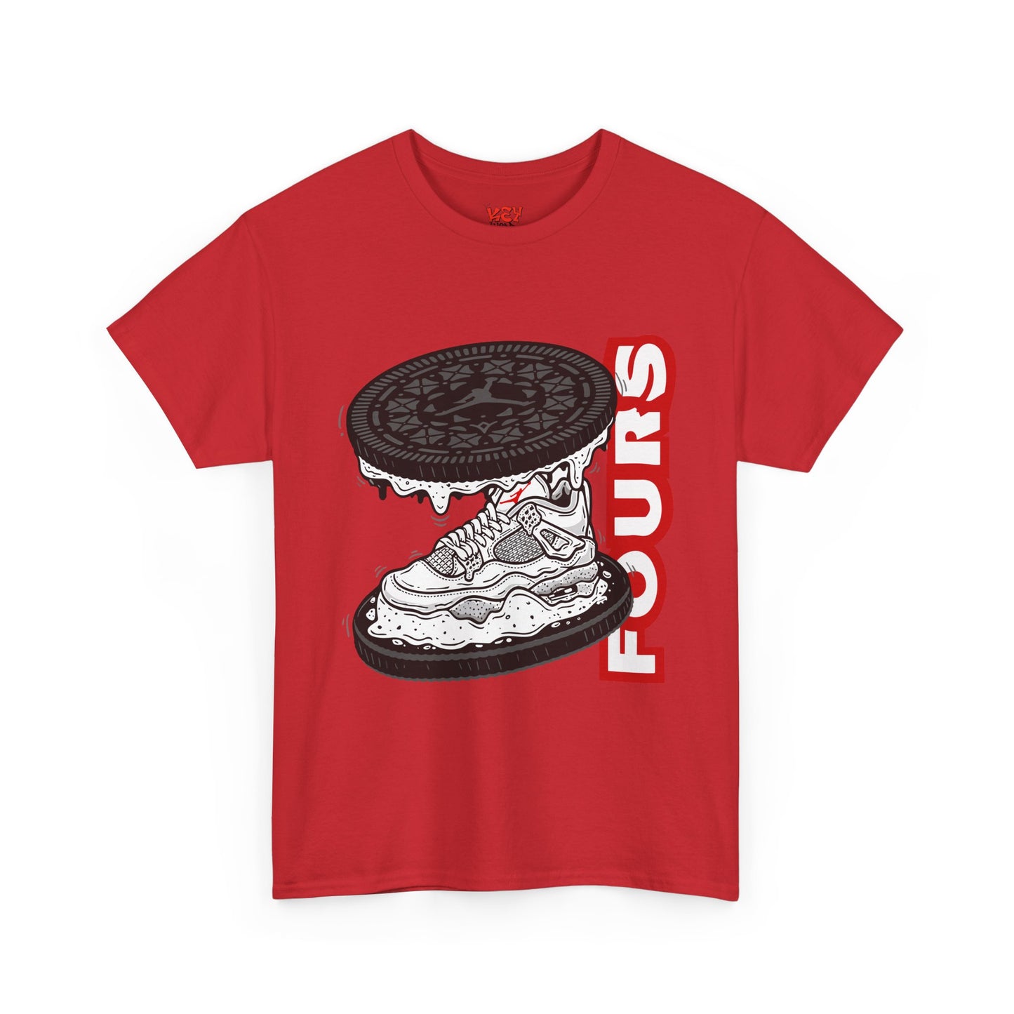 KeyWear Graphic Tee — Oreo Sneaker Sandwich Design ("FOURS")