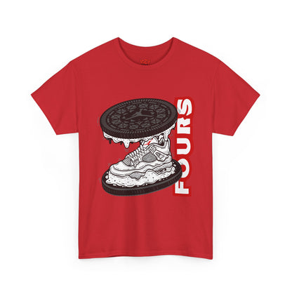 KeyWear Graphic Tee — Oreo Sneaker Sandwich Design ("FOURS")