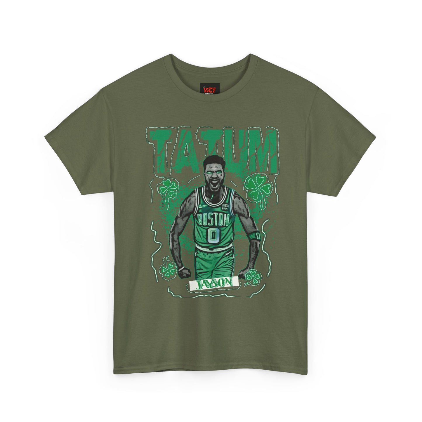 JT Boston Celtics Unisex Heavy Cotton Tee - Tatum Graphic Shirt, Sports Apparel, Basketball Fan Gear, Gift for Celtics Fans, Casual Wear