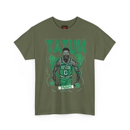 JT Boston Celtics Unisex Heavy Cotton Tee - Tatum Graphic Shirt, Sports Apparel, Basketball Fan Gear, Gift for Celtics Fans, Casual Wear