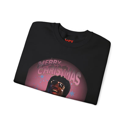 Pinky Christmas Crewneck Sweatshirt — "Merry Christmas Nukka!" Retro Holiday Graphic