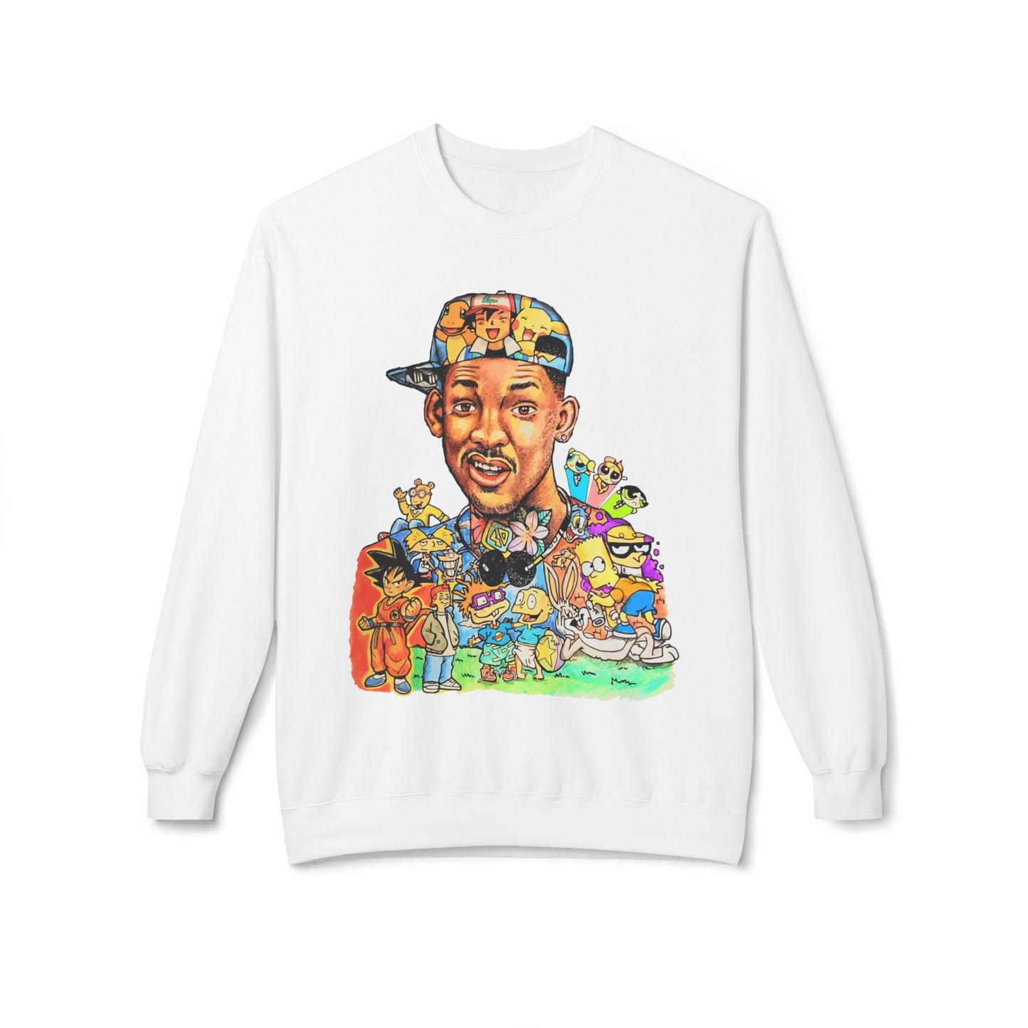Retro ’90s Cartoon Portrait Crewneck Sweatshirt