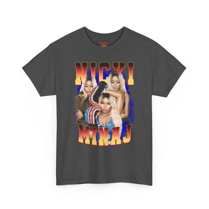 Nicki Graphic Tee — Retro Gradient Name and Portrait Collage