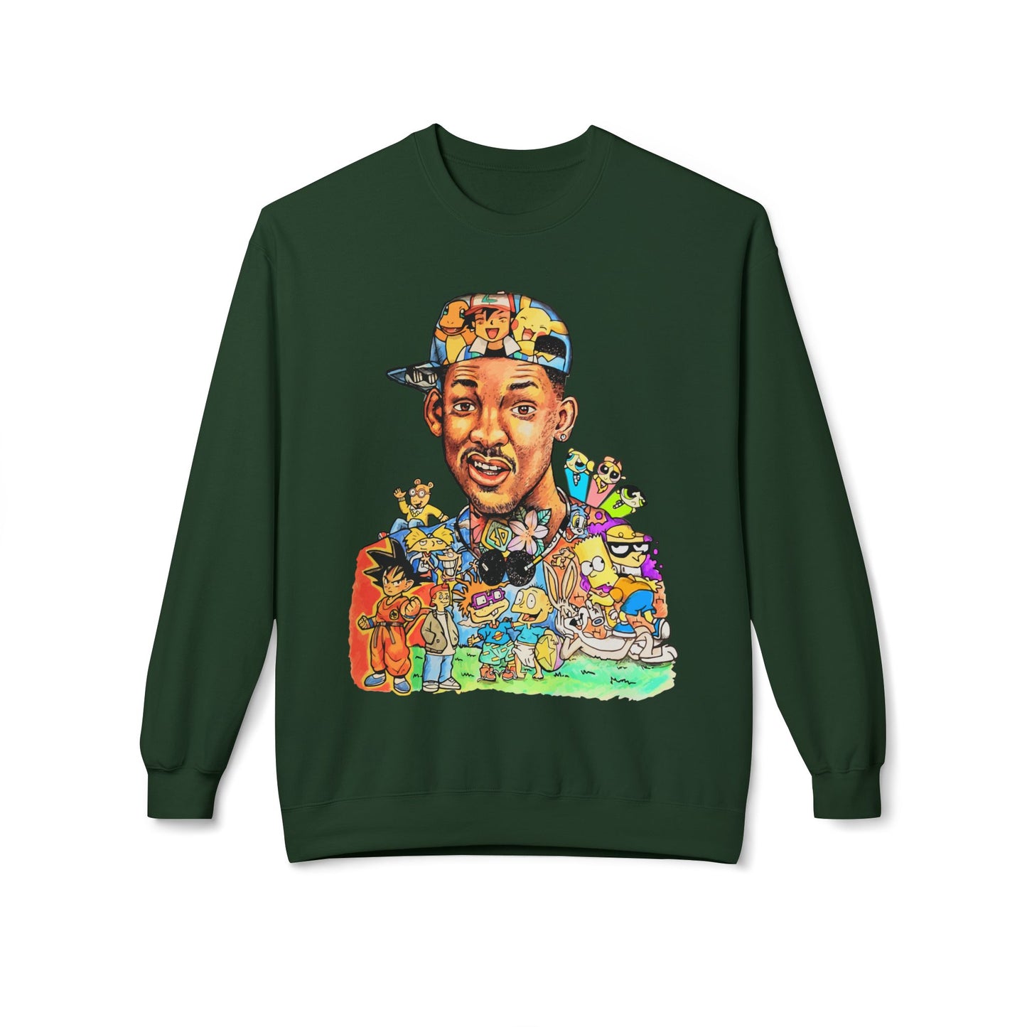 Retro ’90s Cartoon Portrait Crewneck Sweatshirt
