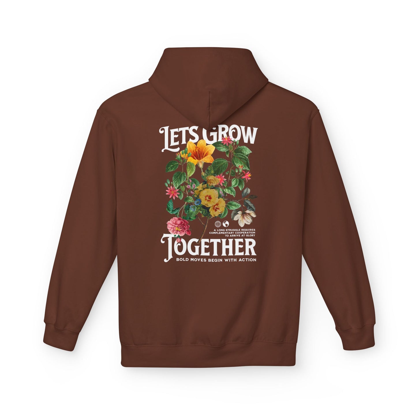 Lets Grow Together Floral Hoodie
