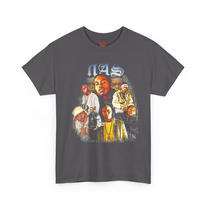 Nas Graphic Tee  Vintage Hip Hop Portrait Collage