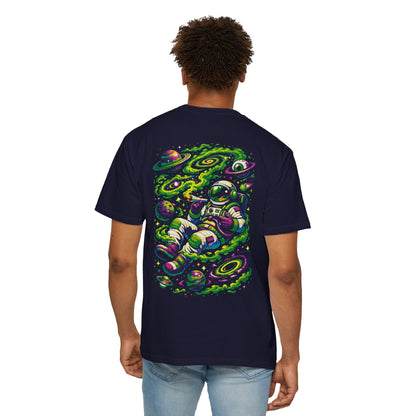 Astronaut Space Vibes T-Shirt — Neon Cosmic Graphic Tee