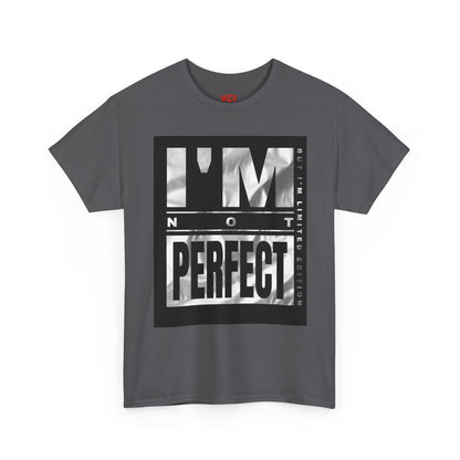 I'm Not Perfect Graphic Tee — Bold Monochrome Statement Shirt