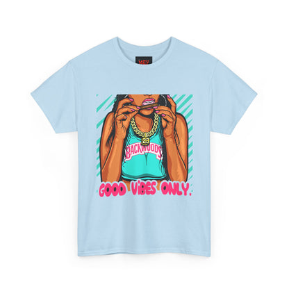 Good Vibes Only Tee — Retro Pop Art Graphic T-Shirt