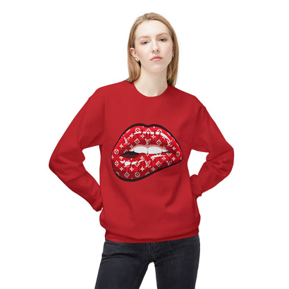 Red Monogram Lip Crewneck Sweatshirt