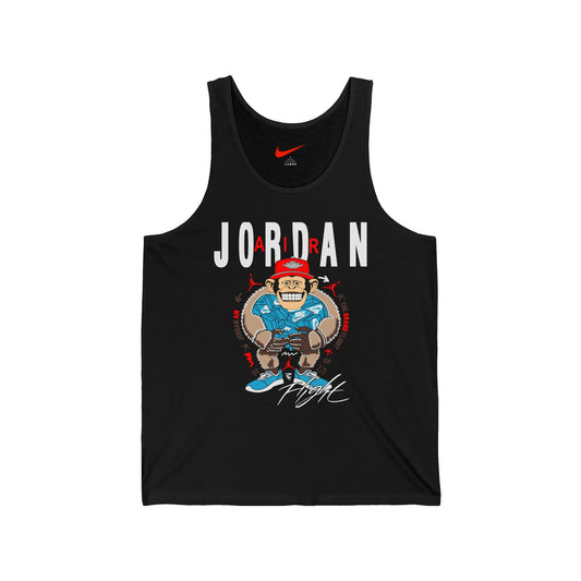 Jordan Monkey Player Tank Top — Retro Basketball Graphic Jersey Tank