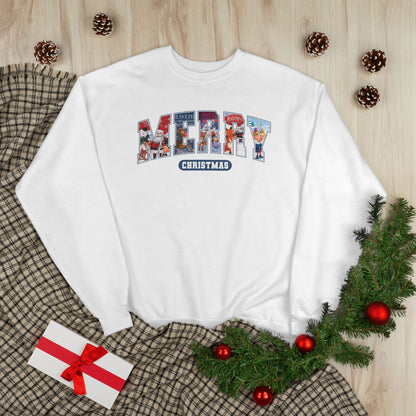 Merry Christmas Crewneck Sweatshirt — Festive Holiday Graphic Pullover