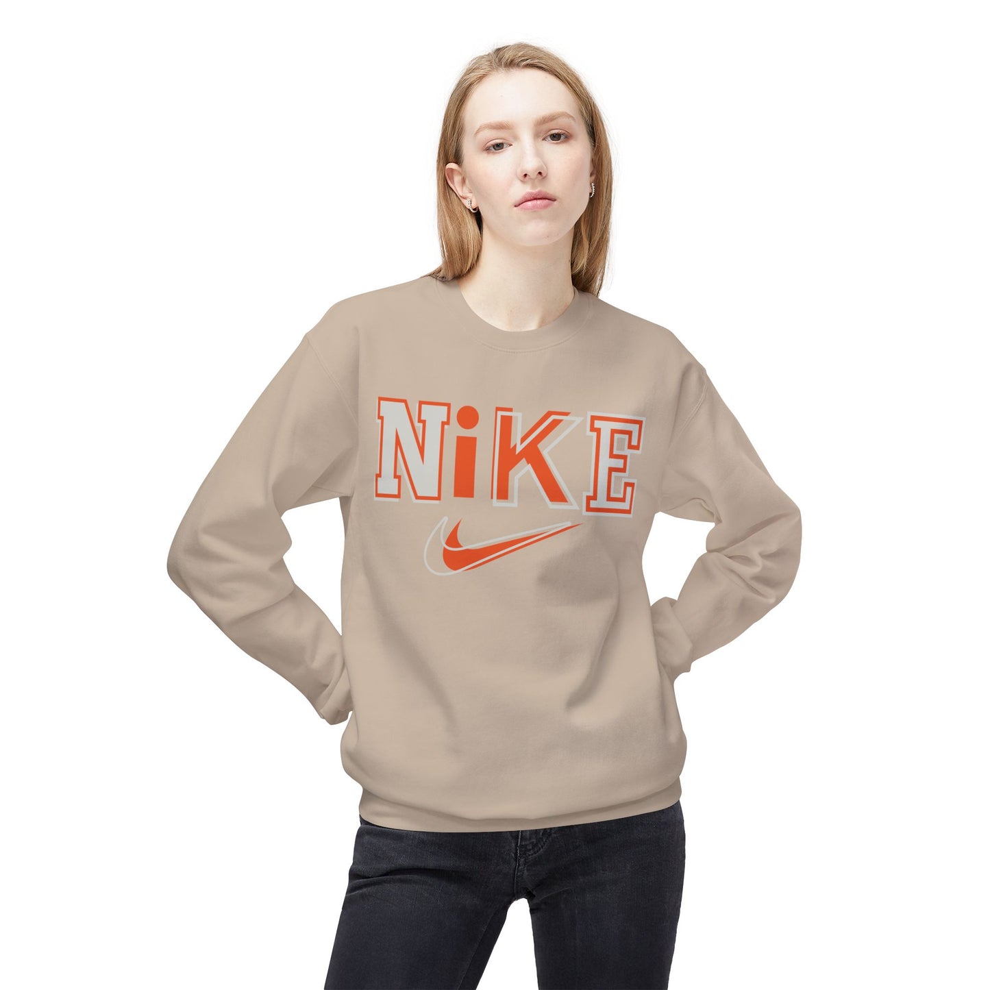 'NIKE' Retro Crewneck