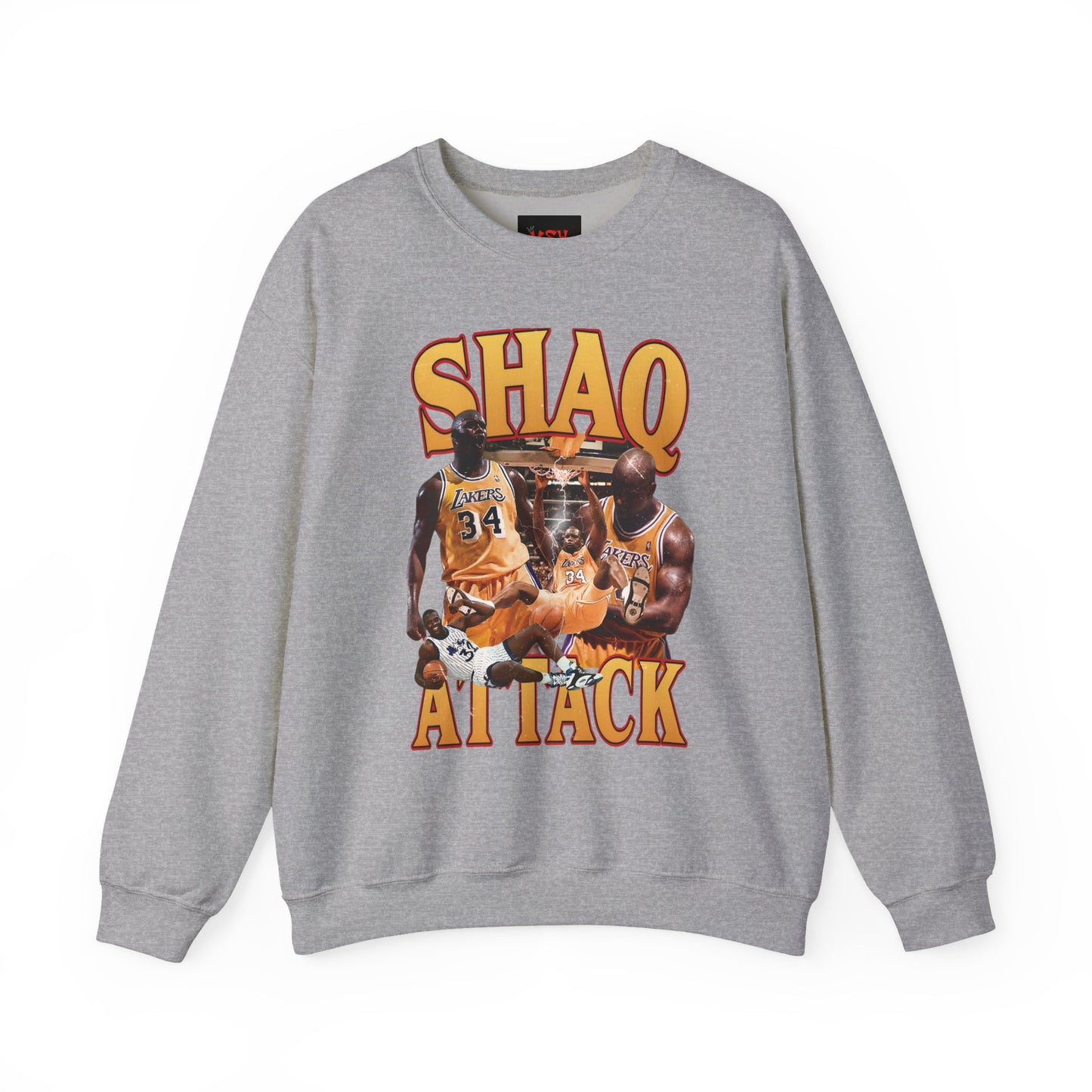 Shaq Attack Crewneck Sweatshirt, Basketball Apparel, Unisex Streetwear, Sports Fan Gift, Cozy Layering Essentials