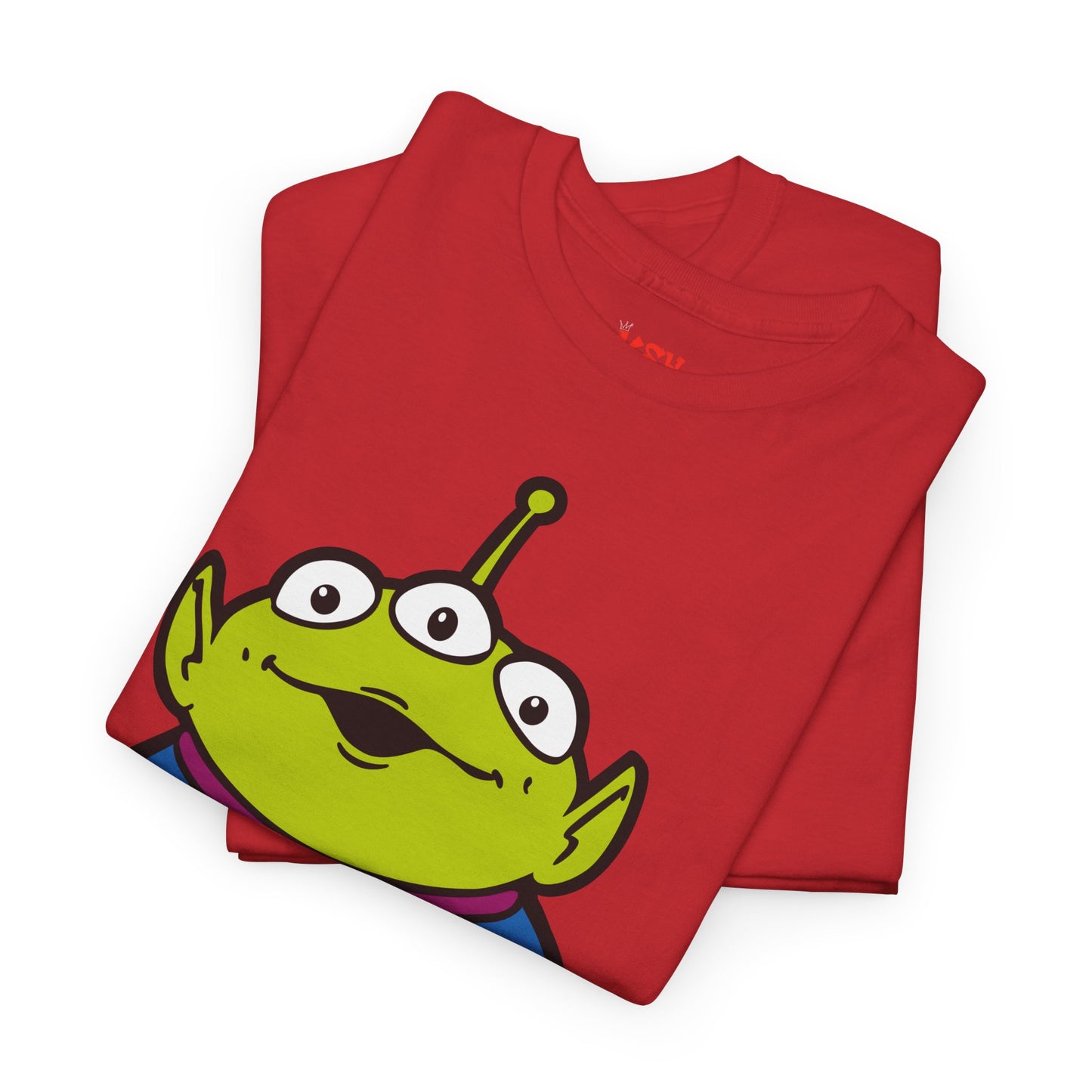 Pizza Planet Alien Graphic Tee — Retro Cartoon Pizza Logo T-Shirt