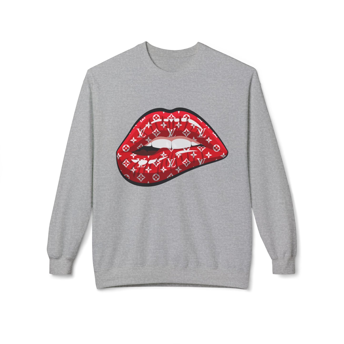 Red Monogram Lip Crewneck Sweatshirt