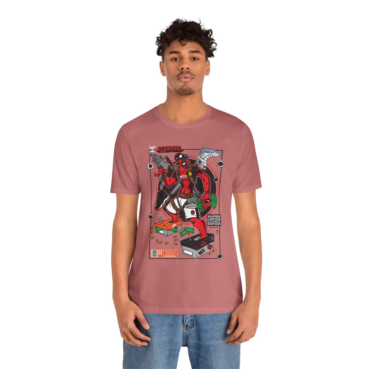 Deadpool Arcade Graphic Tee — Retro Gaming Comic T-Shirt