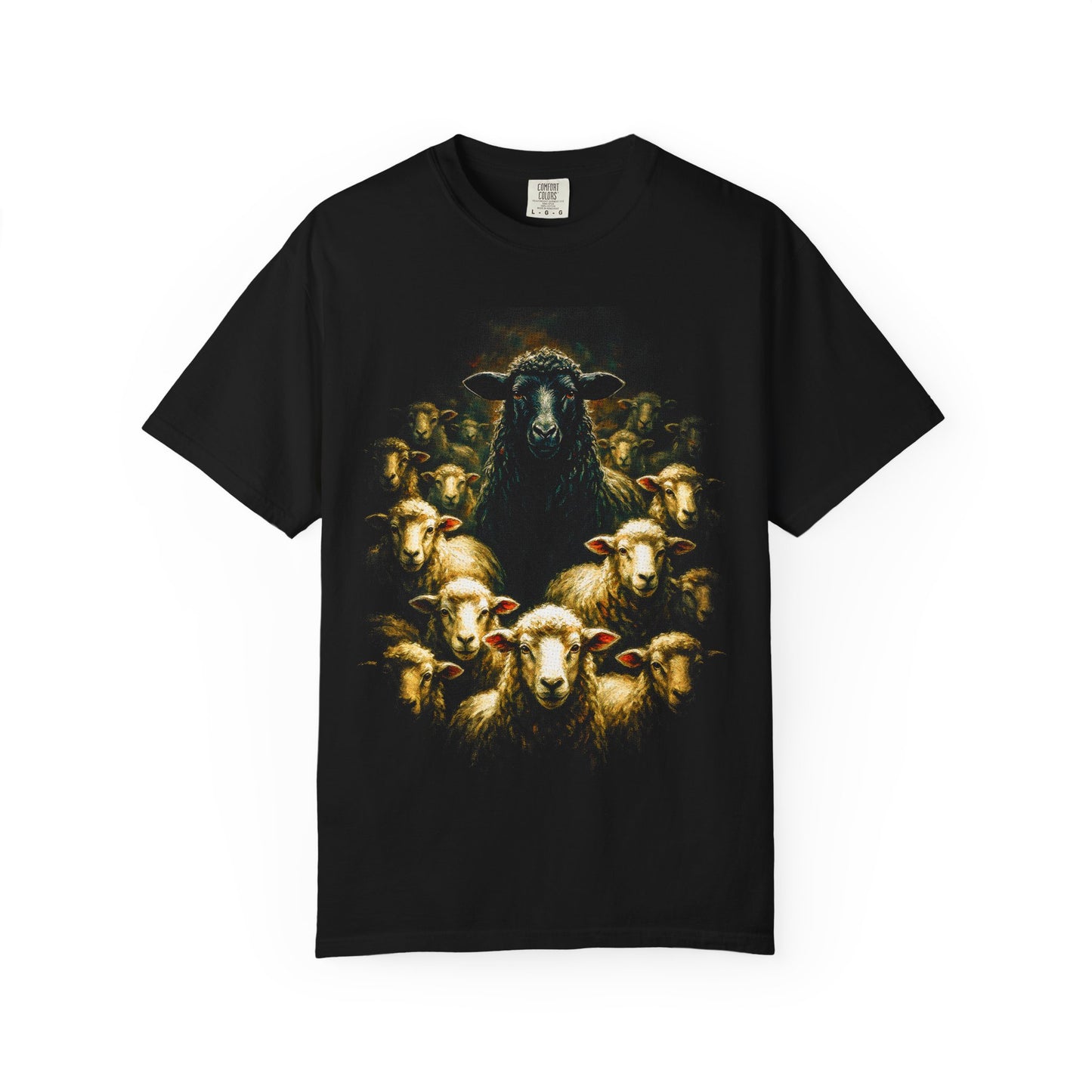 Black Sheep Graphic T-Shirt — 'Black Sheep Among Flock'