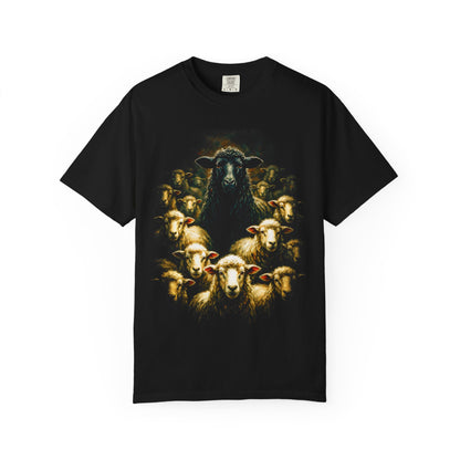 Black Sheep Graphic T-Shirt — 'Black Sheep Among Flock'