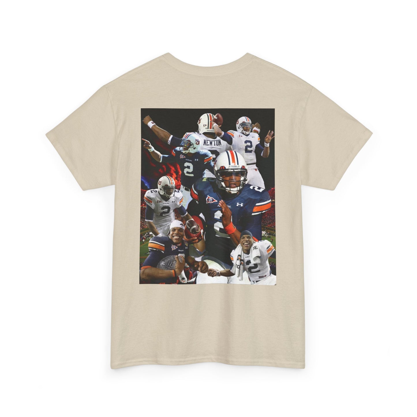 Cam Newton #2 Auburn Sports Tee, Unisex Cotton T-Shirt for Game Day, Fan Apparel, Gift for Sports Lovers, Unique Graphic Tee, Casual Wear
