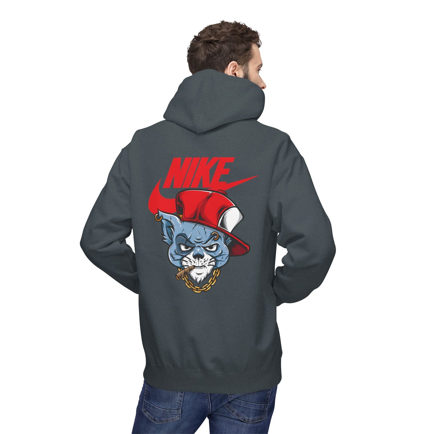 'Nike' Urban Cat Graphic Pullover
