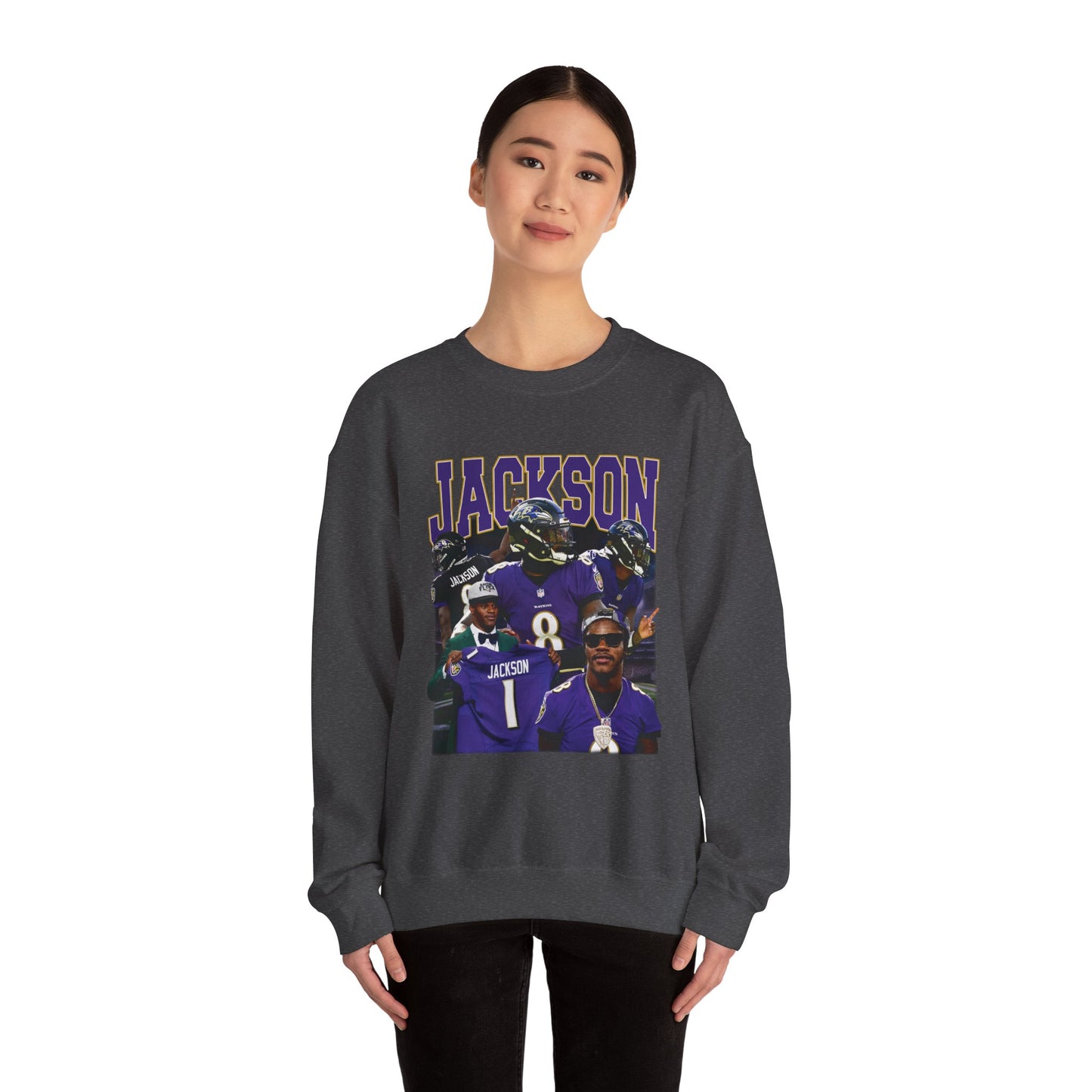 Lamar Jackson Graphic Crewneck Sweatshirt | Cozy Sports Apparel | Unisex Casual Wear | Perfect for Game Day, Gifts, Stylish & Comfy Sweatshirt